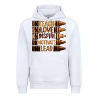 White teach love inspire motivate lead Urban Hoodie - Zillion Design Studio