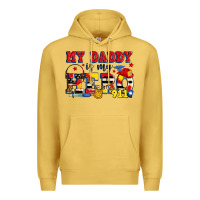 Antique Gold my daddy is my hero dispatcher Premium Hoodie - Zillion Design Studio