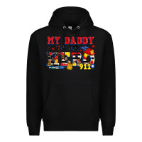 Black my daddy is my hero dispatcher Premium Hoodie - Zillion Design Studio