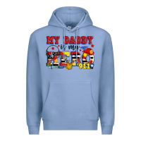 Colony Blue my daddy is my hero dispatcher Premium Hoodie - Zillion Design Studio