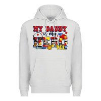 Dove Grey my daddy is my hero dispatcher Premium Hoodie - Zillion Design Studio