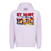 Lilac my daddy is my hero dispatcher Premium Hoodie - Zillion Design Studio