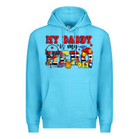 Ocean Blue my daddy is my hero dispatcher Premium Hoodie - Zillion Design Studio