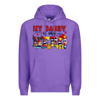 Purple my daddy is my hero dispatcher Premium Hoodie - Zillion Design Studio