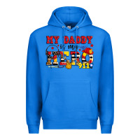 True Royal my daddy is my hero dispatcher Premium Hoodie - Zillion Design Studio