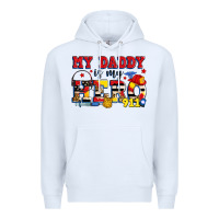 White my daddy is my hero dispatcher Premium Hoodie - Zillion Design Studio