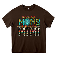 Chocolate Brown Only The Best Moms Get Promoted To Mimi Heavy Core Tee - CowhideDigitalArt