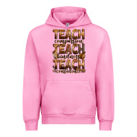 Fuchsia Pink teach compassion teach kindness teach confidence Urban Hoodie - Zillion Design Studio