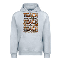 Heather Grey teach compassion teach kindness teach confidence Urban Hoodie - Zillion Design Studio