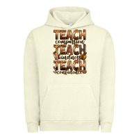 Pigment Pistachio teach compassion teach kindness teach confidence Urban Hoodie - Zillion Design Studio