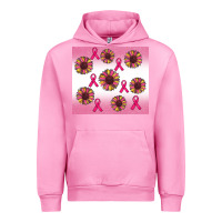 Fuchsia Pink breast cancer awareness sunflower Urban Hoodie - RanaPortraitStore