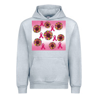 Heather Grey breast cancer awareness sunflower Urban Hoodie - RanaPortraitStore