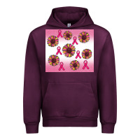 Mauve Wine breast cancer awareness sunflower Urban Hoodie - RanaPortraitStore