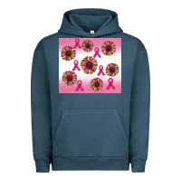 Pigment Midnight Navy breast cancer awareness sunflower Urban Hoodie - RanaPortraitStore