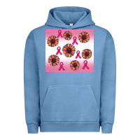 Pigment Pebble Blue breast cancer awareness sunflower Urban Hoodie - RanaPortraitStore