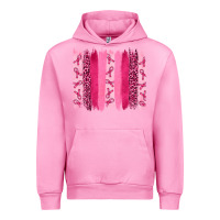 Fuchsia Pink breast aweraness brushstrokes Urban Hoodie - RanaPortraitStore