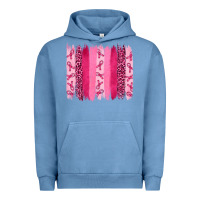 Pigment Pebble Blue breast aweraness brushstrokes Urban Hoodie - RanaPortraitStore