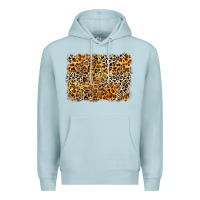 Blue Mist leopard background Premium Hoodie - Zillion Design Studio