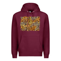 Burgundy leopard background Premium Hoodie - Zillion Design Studio
