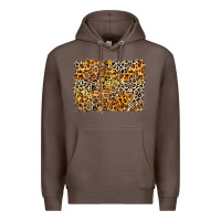 Coffee leopard background Premium Hoodie - Zillion Design Studio