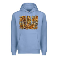 Colony Blue leopard background Premium Hoodie - Zillion Design Studio