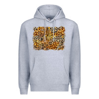Heather Grey leopard background Premium Hoodie - Zillion Design Studio