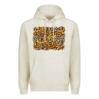 Oatmeal Heather leopard background Premium Hoodie - Zillion Design Studio