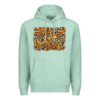 Seafoam leopard background Premium Hoodie - Zillion Design Studio