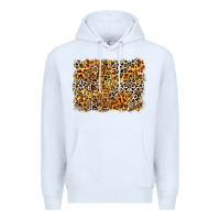 White leopard background Premium Hoodie - Zillion Design Studio