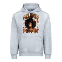 Heather Grey melanin poppin Urban Hoodie - Zillion Design Studio