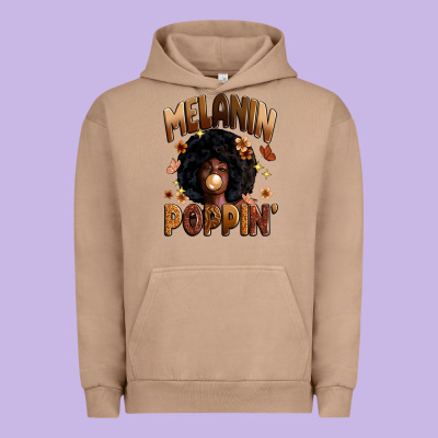 Melanin Poppin Urban Hoodie Designed By Zillion Design Studio
