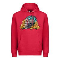 Cardinal skull with sunflowers Premium Hoodie - RanaPortraitStore