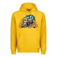 Lemon skull with sunflowers Premium Hoodie - RanaPortraitStore