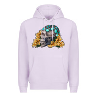 Lilac skull with sunflowers Premium Hoodie - RanaPortraitStore