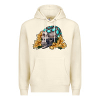 Sandshell skull with sunflowers Premium Hoodie - RanaPortraitStore