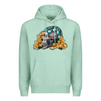 Seafoam skull with sunflowers Premium Hoodie - RanaPortraitStore