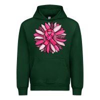 Forest Green breast awareness cancer pink sunflower Urban Hoodie - RanaPortraitStore