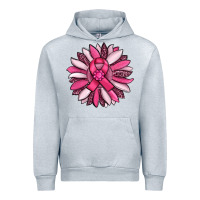 Heather Grey breast awareness cancer pink sunflower Urban Hoodie - RanaPortraitStore