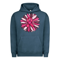 Pigment Midnight Navy breast awareness cancer pink sunflower Urban Hoodie - RanaPortraitStore