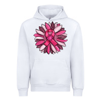 White breast awareness cancer pink sunflower Urban Hoodie - RanaPortraitStore