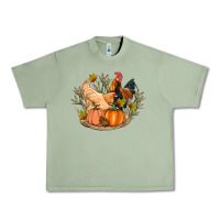 Oil Green fall coop animals pumpkin Urban Heavy Tee - Artiststas