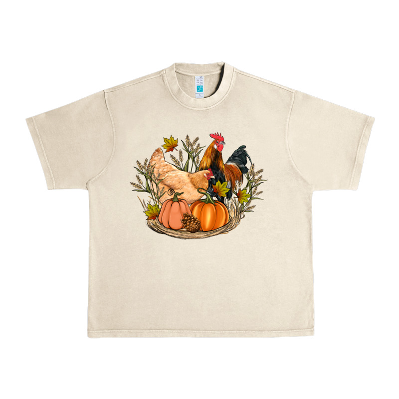 Fall Coop Animals Pumpkin Urban Heavy Tee by Artiststas | Teevron