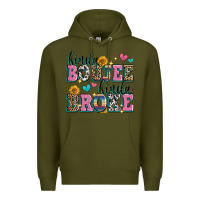 Army Green kinda boujee kinda broke Premium Hoodie - Zillion Design Studio