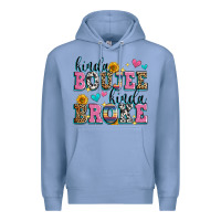 Colony Blue kinda boujee kinda broke Premium Hoodie - Zillion Design Studio