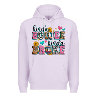 Lilac kinda boujee kinda broke Premium Hoodie - Zillion Design Studio