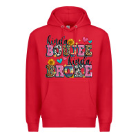 Red kinda boujee kinda broke Premium Hoodie - Zillion Design Studio