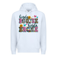 White kinda boujee kinda broke Premium Hoodie - Zillion Design Studio