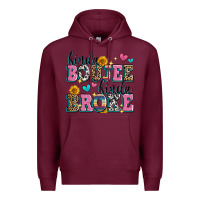 Burgundy kinda boujee kinda broke Premium Hoodie - Zillion Design Studio