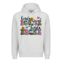 Dove Grey kinda boujee kinda broke Premium Hoodie - Zillion Design Studio