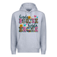 Heather Grey kinda boujee kinda broke Premium Hoodie - Zillion Design Studio